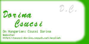 dorina csucsi business card